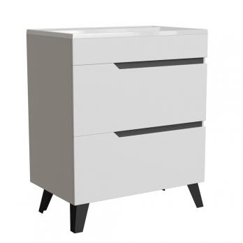 Тумба д/ванной "ОРИОН-70" 2 ящика белый/графит под рак."ЛАЙН 70" мебельный (MIXLINE) (ПВХ)