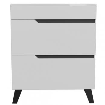 Тумба д/ванной "ОРИОН-70" 2 ящика белый/графит под рак."ЛАЙН 70" мебельный (MIXLINE) (ПВХ)