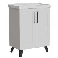 Тумба д/ванной "РИФ-60" 2 створки  белый под рак."Fest- 60"  мебельный (Sanita Luxe)(ПВХ)