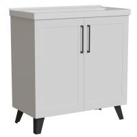 Тумба д/ванной "РИФ-80" 2 створки  белый под рак."Fest- 80"  мебельный (Sanita Luxe)(ПВХ)