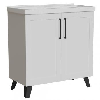 Тумба д/ванной "РИФ-80" 2 створки  белый под рак."Fest- 80"  мебельный (Sanita Luxe)(ПВХ)