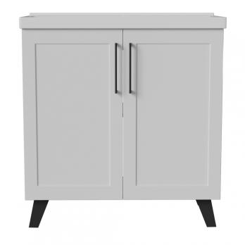 Тумба д/ванной "РИФ-80" 2 створки  белый под рак."Fest- 80"  мебельный (Sanita Luxe)(ПВХ)