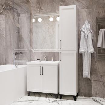 Тумба д/ванной "РИФ-80" 2 створки  белый под рак."Fest- 80"  мебельный (Sanita Luxe)(ПВХ)