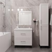 Тумба д/ванной "РИФ-80" 2 ящика  белый под рак."Fest- 80" мебельный (Sanita Luxe)(ПВХ)