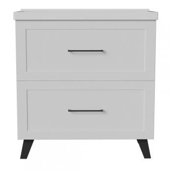 Тумба д/ванной "РИФ-80" 2 ящика  белый под рак."Fest- 80" мебельный (Sanita Luxe)(ПВХ)