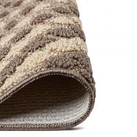 Набор ковриков д/ванной Shahintex LOOP ITALIANO  50*80+50*50 "волна" кофе с молоком