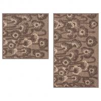 Набор ковриков д/ванной Shahintex LOOP ITALIANO  50*80+50*50 "маки" кофе с молоком