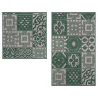Набор ковриков д/ванной Shahintex LOOP ITALIANO  50*80+50*50 "мозаика" зеленый
