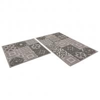 Набор ковриков д/ванной Shahintex LOOP ITALIANO  50*80+50*50 "мозаика" серый