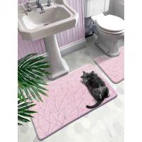Набор ковриков д/ванной Shahintex PP 60*100+60*50 фламинго (01)