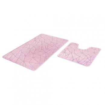 Набор ковриков д/ванной Shahintex PP 60*100+60*50 фламинго (01)