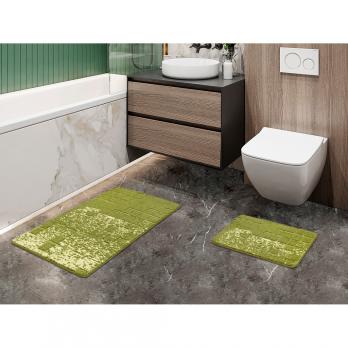 Набор ковриков д/ванной Shahintex Vintage  60*100+60*50 зеленый (01)