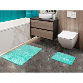 Набор ковриков д/ванной Shahintex Vintage  60*100+60*50 мятный (01)