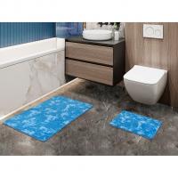 Набор ковриков д/ванной Shahintex Vintage  60*100+60*50 синий (02)