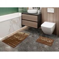 Набор ковриков д/ванной Shahintex Vintage  60*100+60*50 шоколадный (01)