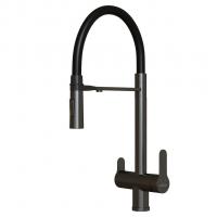 Смеситель для кухни 35k MIXLINE MLSS-0401BL черный гиб. излив магнит, подкл.к фильтру, ЧЕРНЫЙ ГРАФИТ