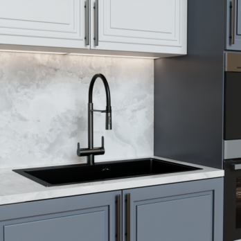 Смеситель для кухни 35k MIXLINE MLSS-0401BL черный гиб. излив магнит, подкл.к фильтру, ЧЕРНЫЙ ГРАФИТ