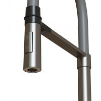 Смеситель для кухни 35k MIXLINE MLSS-0402 серый гибкий излив магнит, п/гайку САТИН