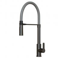 Смеситель для кухни 35k MIXLINE MLSS-0402BL серый гибкий излив магнит, п/гайку ЧЕРНЫЙ ГРАФИТ