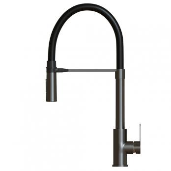 Смеситель для кухни 35k MIXLINE MLSS-0402BL черный гибкий излив магнит, п/гайку ЧЕРНЫЙ ГРАФИТ