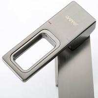 Смеситель для раковины 35к G1017-9 GAPPO литой, п/гайку, ОРУЖЕЙНАЯ СТАЛЬ