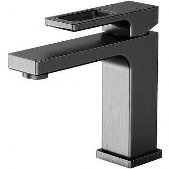 Смеситель для раковины 35к G1017-9 GAPPO литой, п/гайку, ОРУЖЕЙНАЯ СТАЛЬ