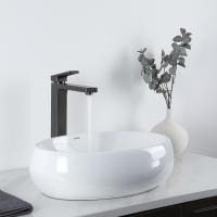 Смеситель для раковины 35к G1017-92 GAPPO литой, высокий, п/гайку, ОРУЖЕЙНАЯ СТАЛЬ