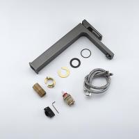 Смеситель для раковины 35к G1017-92 GAPPO литой, высокий, п/гайку, ОРУЖЕЙНАЯ СТАЛЬ