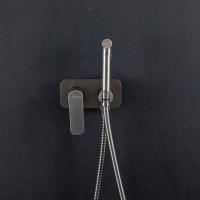 Смеситель с гигиенической лейкой 25к G7248-92  GAPPO встраиваемый, ОРУЖЕЙНАЯ СТАЛЬ