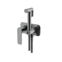 Смеситель с гигиенической лейкой 25к G7248-92  GAPPO встраиваемый, ОРУЖЕЙНАЯ СТАЛЬ