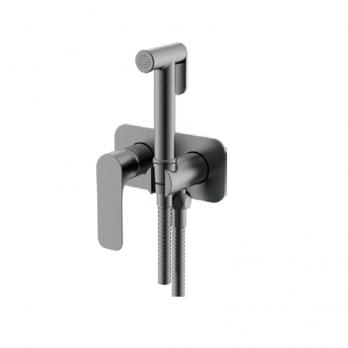 Смеситель с гигиенической лейкой 25к G7248-92  GAPPO встраиваемый, ОРУЖЕЙНАЯ СТАЛЬ