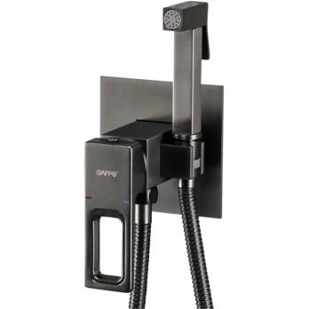 Смеситель с гигиенической лейкой 35к G7217-9  GAPPO встраиваемый, ОРУЖЕЙНАЯ СТАЛЬ