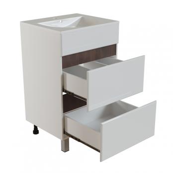 Тумба д/ванной "БРИКС-50" 2 ящ. белый/дуб вотан под рак."Breeze 50" меб. (Sanita Luxe) (ПВХ)(разбор)