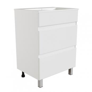 Тумба д/ванной "БРИКС-60" 2 ящ. под раковину "Breeze 60" меб. (Sanita Luxe) (ПВХ)(разбор)