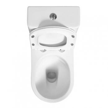 Унитаз-компакт безободковый WAVE ALPINA Tornado1.0, гор,ниж,2-кн.арм, дюро,м/л,быстр,БЕЛЫЙ глянец
