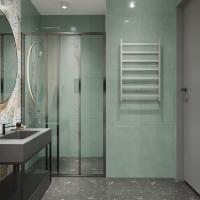 Полотенцесушитель MIXLINE FAVORITE  80х50 (таймер, 416 Вт, 7 перекладин) электрический МАТОВЫЙ ХРОМ