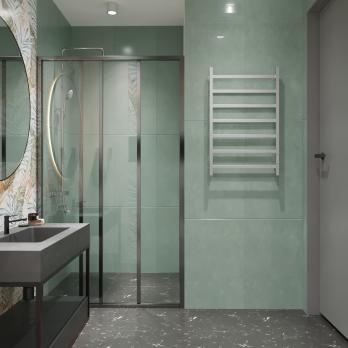 Полотенцесушитель MIXLINE FAVORITE  80х50 (таймер, 416 Вт, 7 перекладин) электрический МАТОВЫЙ ХРОМ