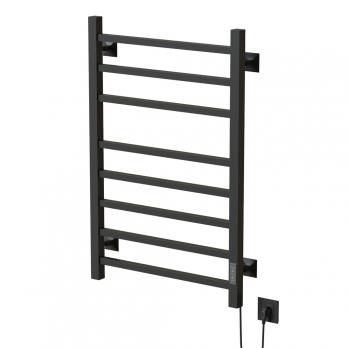 Полотенцесушитель MIXLINE FORTUNE  80х50 (таймер, 425 Вт, 8 перекладин) электрический ГРАФИТ