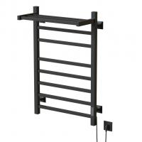 Полотенцесушитель MIXLINE FORTUNE  80х50 (таймер, 560 Вт, 7 перекладин + ПОЛКА) электрический ГРАФИТ