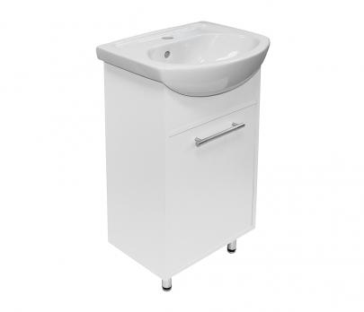 Тумба д/ванной "АлАн-45" белый, правая под раковину Уют-45 (Rosa) (ЛДСП) (разбор)