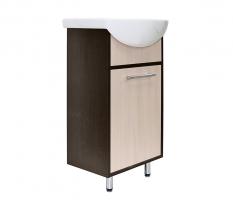 Тумба д/ванной "АлАн-45" венге/дуб молочный, правая под раковину Уют-45 (Rosa) (ЛДСП) (разбор)