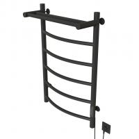 Полотенцесушитель MIXLINE CAPELLA  80х50 (таймер, 336Вт, 5 перекладин + ПОЛКА) электрический ГРАФИТ