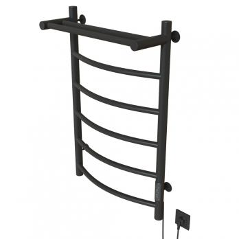 Полотенцесушитель MIXLINE CAPELLA  80х50 (таймер, 336Вт, 5 перекладин + ПОЛКА) электрический ГРАФИТ