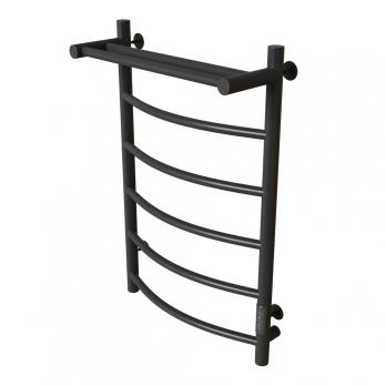 Полотенцесушитель MIXLINE CAPELLA  80х50 (таймер, 336Вт, 5 перекладин + ПОЛКА) электрический ГРАФИТ