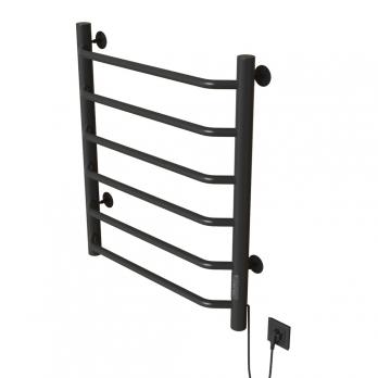 Полотенцесушитель MIXLINE MIRA  80х50 (таймер, 253 Вт, 6 перекладин) электрический ГРАФИТ