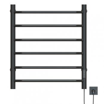 Полотенцесушитель MIXLINE MIRA  80х50 (таймер, 253 Вт, 6 перекладин) электрический ГРАФИТ