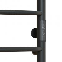 Полотенцесушитель MIXLINE MIRA  80х50 (таймер, 336 Вт, 5 перекладин + ПОЛКА) электрический ГРАФИТ