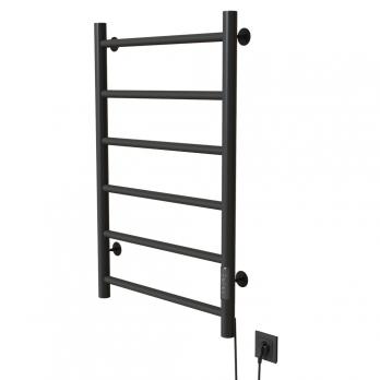 Полотенцесушитель MIXLINE VEGA  80х50 (таймер, 289 Вт, 6 перекладин) электрический ГРАФИТ