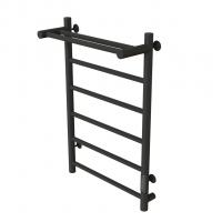 Полотенцесушитель MIXLINE VEGA  80х50 (таймер, 318Вт, 5 перекладин + ПОЛКА) электрический ГРАФИТ