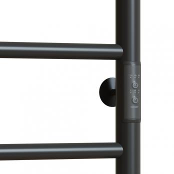 Полотенцесушитель MIXLINE VEGA  80х50 (таймер, 318Вт, 5 перекладин + ПОЛКА) электрический ГРАФИТ